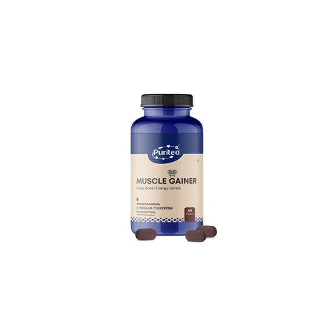 Puriteo Muscle Gainer Tablet - Ashwagandha & Tribulus Formula | Supports Strength, Recovery & Muscle Growth