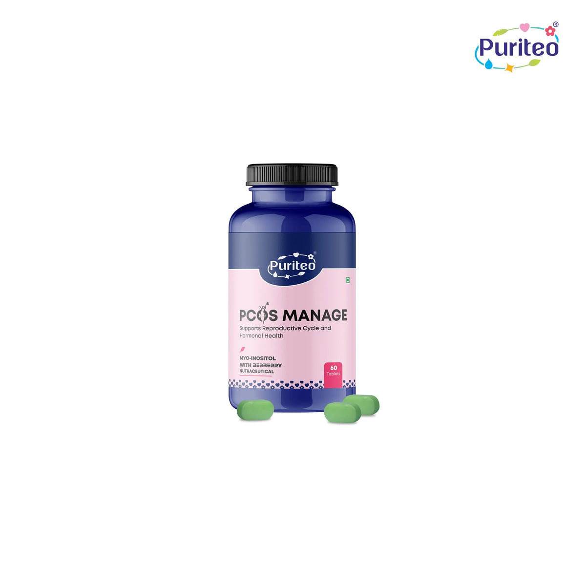 Puriteo PCOS Relief Tablets – Natural Solution for Irregular Periods & Acne