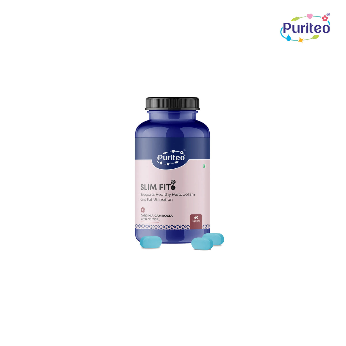 Puriteo Slim Fit Tablet - Garcinia Cambogia Formula | Boosts Metabolism & Curbs Cravings