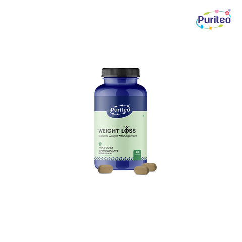Puriteo Weight Loss Tablet - Apple Cider & Pomegranate Formula | Supports Fat Burning & Metabolism
