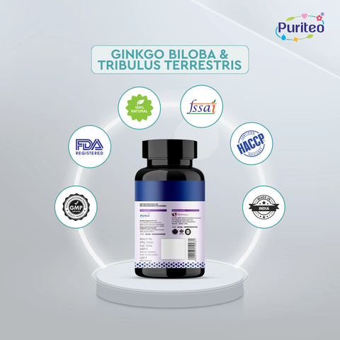 Puriteo Women’s Choice Tablet - Ginkgo Biloba & Tribulus Formula | Supports Hormonal Balance & Women’s Health