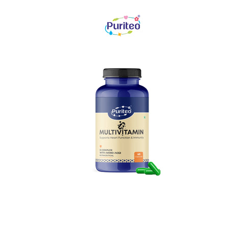 Puriteo Multivitamin Capsule - 3-Complex & Amino Acids Formula | Supports Energy & Daily Health