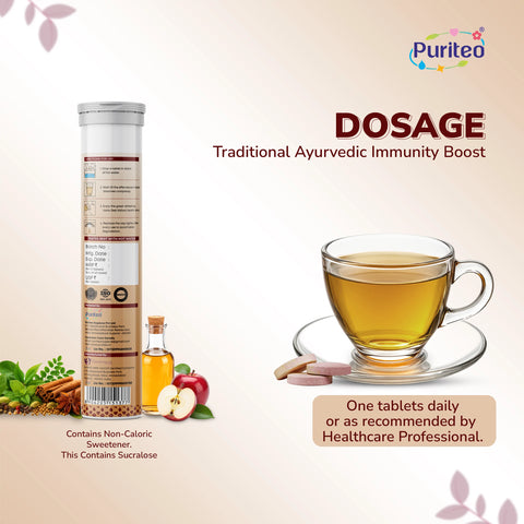 Puriteo Hot Mix ACV Effervescent Tablets | Craving Control and Supports Digestion