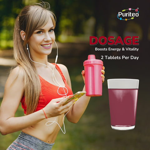 Puriteo ACV Moringa Effervescent Tablets for Natural Weight Management, Detox & Wellness, Fat Loss & Gut Health