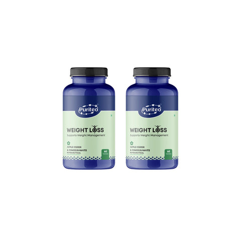 Puriteo Weight Loss Tablet - Apple Cider & Pomegranate Formula | Supports Fat Burning & Metabolism