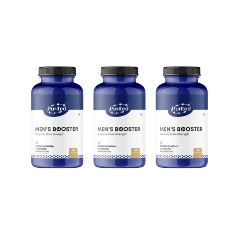 Puriteo Men’s Booster Capsule - Ashwagandha & Ginseng Formula | Boosts Vitality, Stamina & Focus