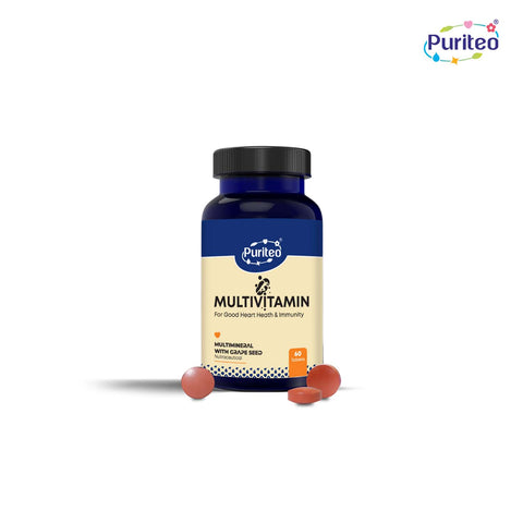 Puriteo Multivitamin Tablet - Multimineral & Grape Seed Formula | Boosts Energy, Strength & Overall Health