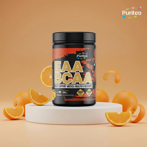 EAA + BCAA | EAA + BCAA Intra Workout Supplement | EAA Powder For Muscle Gain | BCAA For Muscle Recovery | Pre Workout Amino Acid Supplement
