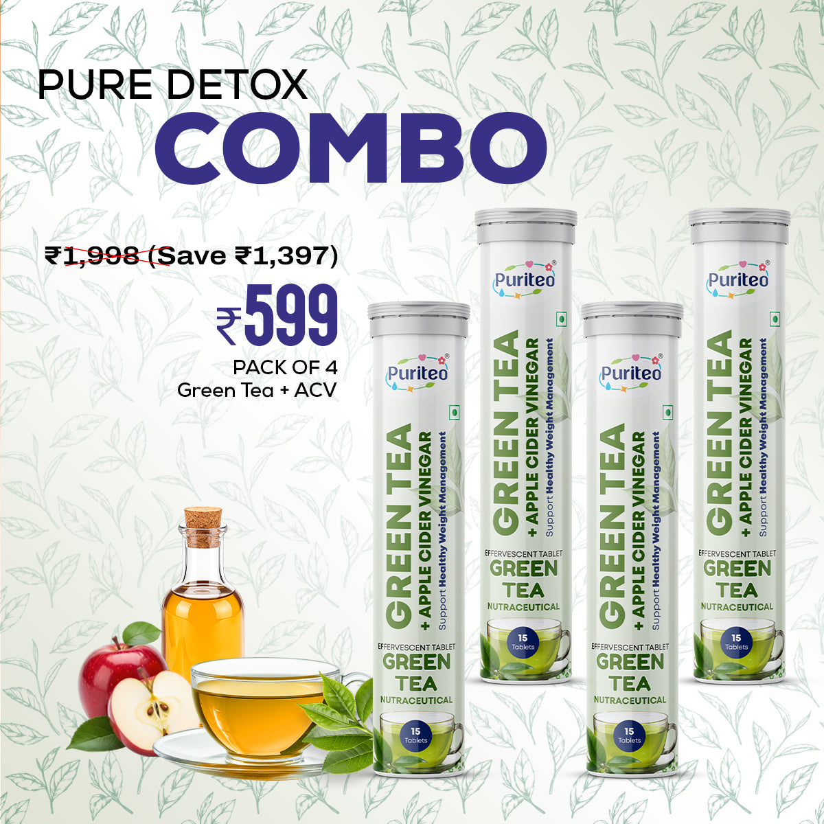 Pure Detox Combo (Pack of 4)