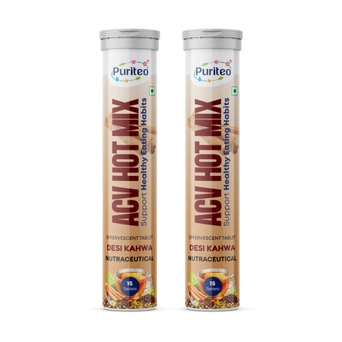 Puriteo Hot Mix ACV Effervescent Tablets | Craving Control and Supports Digestion