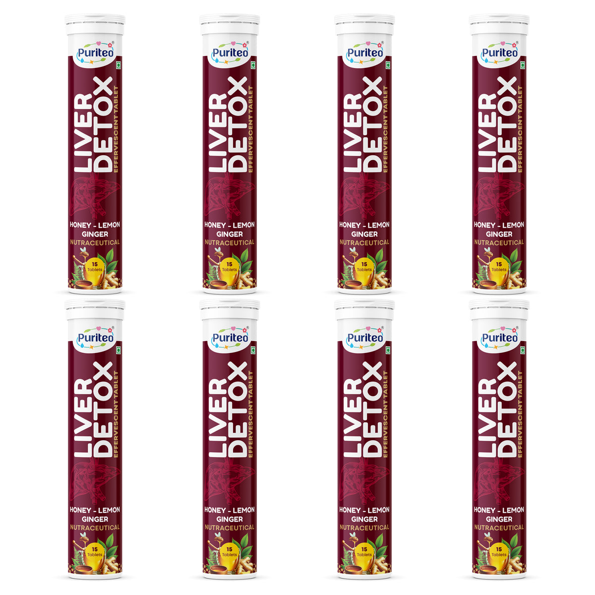 Puriteo Liver Detox Effervescent Tablets for Deep Liver Cleanse, Metabolic Support & Better Wellness