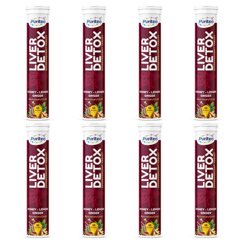 Puriteo Liver Cleanse & Detox Support | Effervescent Antioxidant Formula | Daily Detox & Metabolism Booster