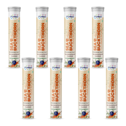 Puriteo Sea Buckthorn Effervescent Tablets — Skin Radiance, Immunity Boost & Gut Health