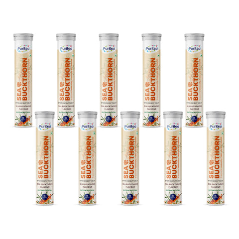 Puriteo Sea Buckthorn Effervescent Tablets — Skin Radiance, Immunity Boost & Gut Health
