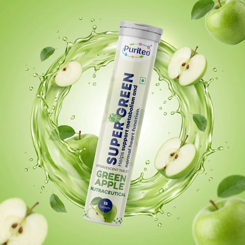 Supper Green Effervescent Tablets-Green apple
