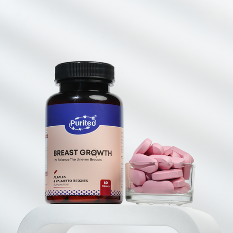 Puriteo Natural Breast Care - Alfalfa & Palmetto Berry Formula | Supports Fullness, Firmness & Overall Health