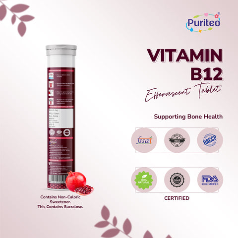 The High Energy Stack | Vitamin B12 Effervescent Tablets - Pack of 4
