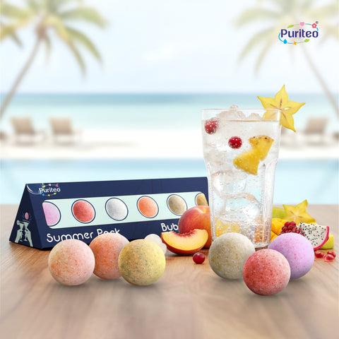 Puriteo Bubbly Bombs | 6 flavors in one box - for Mocktails & Cocktails